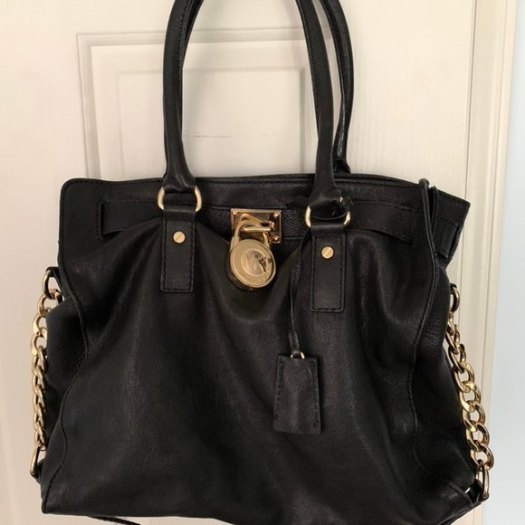 Michael Kors HAMILTON TOTE Black Leather - Picture 2 of 5